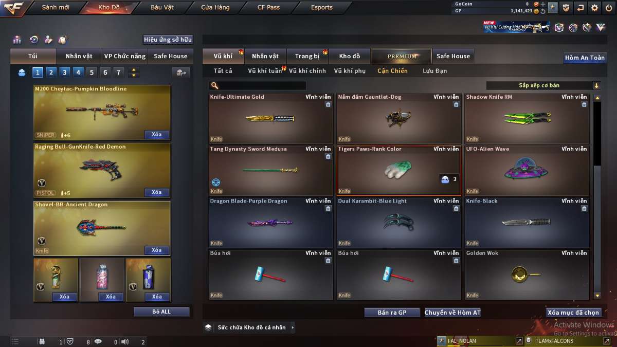 shop acc cf uy tin gia re